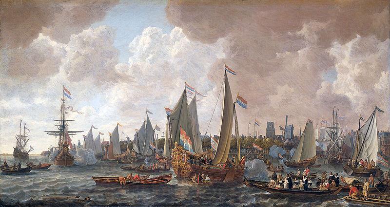Lieve Verschuier The arrival of King Charles II of England in Rotterdam, 24 May 1660. Germany oil painting art